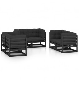 Salon de jardin 6 pcs avec...