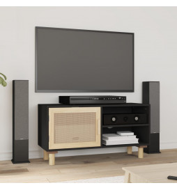 Meuble TV Noir 80x30x40 cm...
