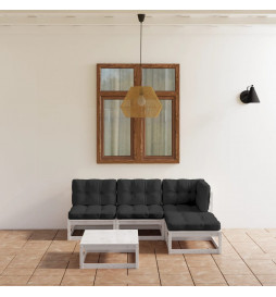 Salon de jardin 5 pcs avec...