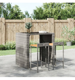 Tabourets de bar 2 pcs gris...