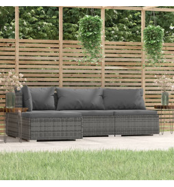 Salon de jardin 4 pcs avec...