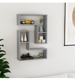 Étagères murales 2 pcs Gris...