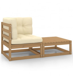 Salon de jardin 2 pcs avec...