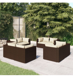 Salon de jardin 8 pcs avec...