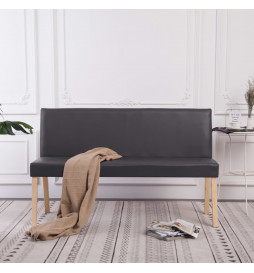 Banc 139,5 cm Gris Similicuir