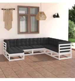 Salon de jardin 7 pcs avec...