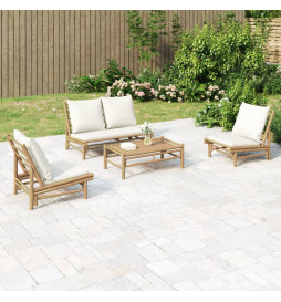 Salon de jardin 4 pcs avec...
