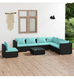 Salon de jardin 8 pcs avec...