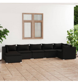Salon de jardin 7 pcs avec...