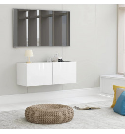 Meuble TV Blanc brillant...