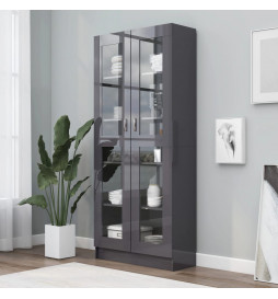 Armoire à vitrine Gris...