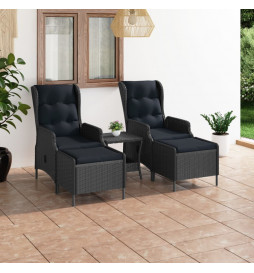Salon de jardin 3 pcs avec...