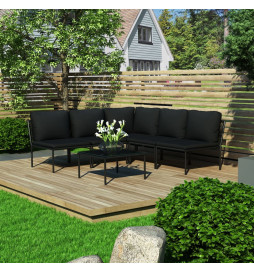 Salon de jardin 6 pcs avec...