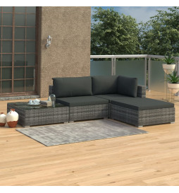 Salon de jardin 4 pcs avec...