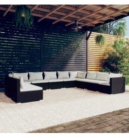 Salon de jardin 10 pcs avec...