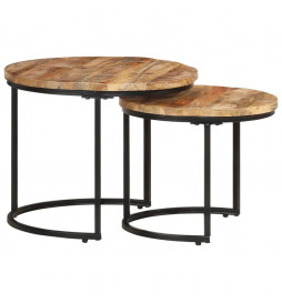 Tables gigognes 2 pcs Bois...