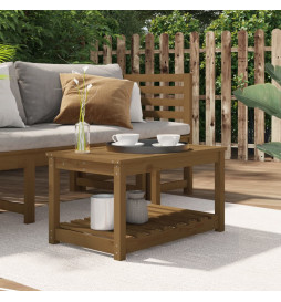 Table de jardin marron miel...