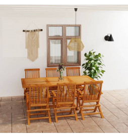 Salon de jardin 7 pcs Bois...