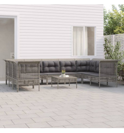Salon de jardin 10 pcs avec...