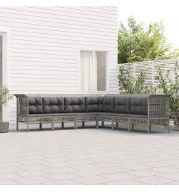 Salon de jardin 7 pcs avec...