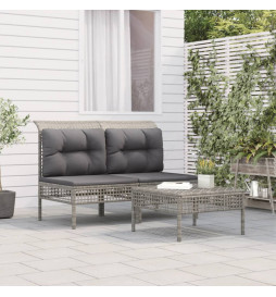 Salon de jardin 3 pcs avec...