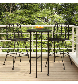 Tabourets de bar 2 pcs Noir...