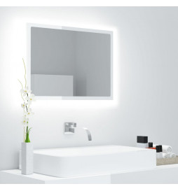 Miroir à LED de bain Blanc...