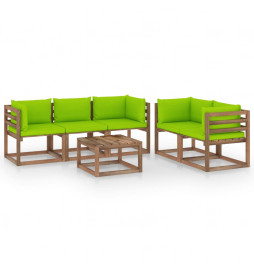 Salon de jardin 6 pcs avec...