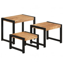 Tables gigognes 3 pcs Bois...