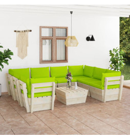 Salon de jardin palette 9...
