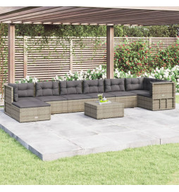 Salon de jardin 8 pcs avec...