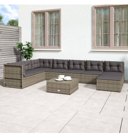 Salon de jardin 8 pcs avec...