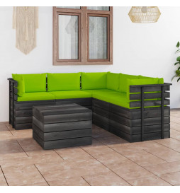 Salon palette de jardin 6...