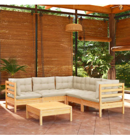 Salon de jardin 6 pcs avec...