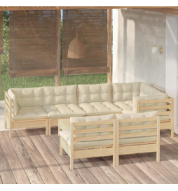 Salon de jardin 8 pcs avec...