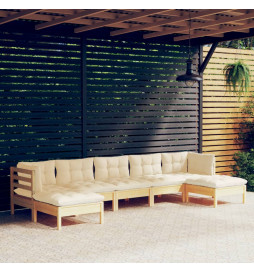 Salon de jardin 7 pcs avec...