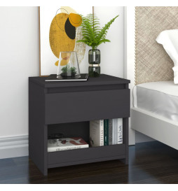 Tables de chevet 2 pcs Gris...