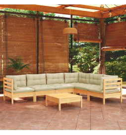Salon de jardin 7 pcs avec...