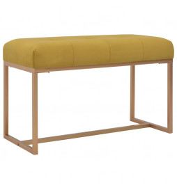Banc 80 cm Moutarde Velours