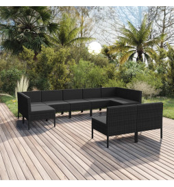 Salon de jardin 9 pcs avec...