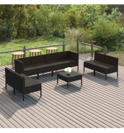 Salon de jardin 9 pcs avec...