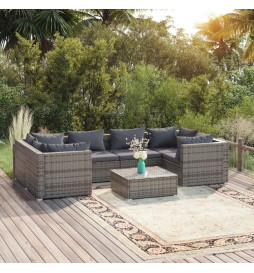 Salon de jardin 7 pcs avec...