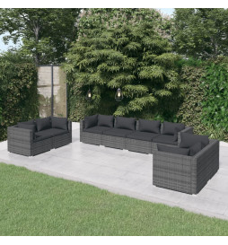 Salon de jardin 8 pcs avec...