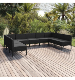 Salon de jardin 9 pcs avec...