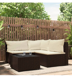 Salon de jardin 4 pcs avec...