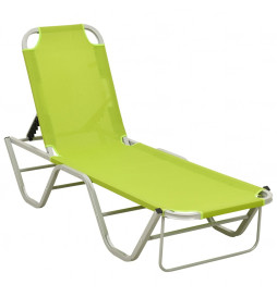 Chaise longue aluminium et...