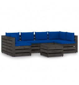 Salon de jardin 7 pcs avec...
