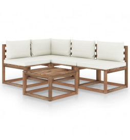 Salon de jardin 5 pcs avec...