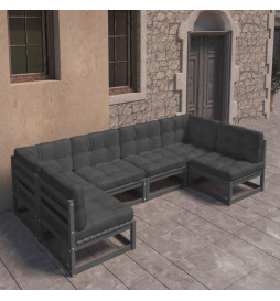 Salon de jardin 6 pcs avec...
