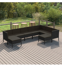 Salon de jardin 9 pcs avec...